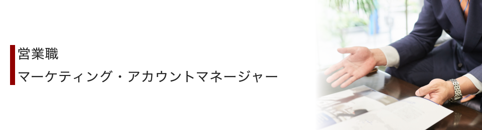 営業職：マーケティング・アカウントマネージャー