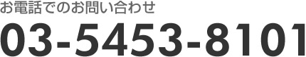 お電話でのお問い合わせ03-5453-8101