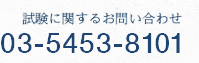 試験に関するお問い合わせは 03-5453-8101